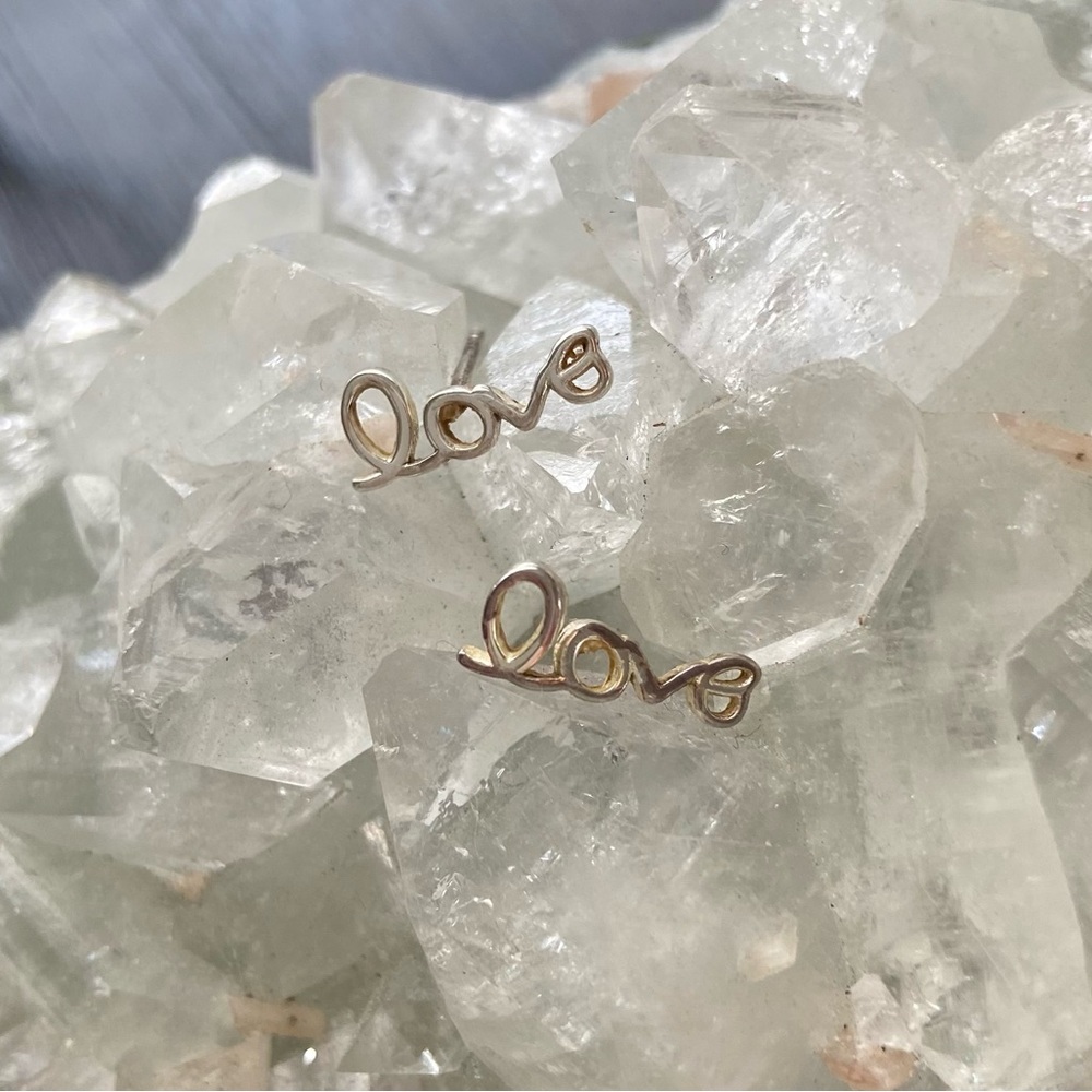 •NORDSTROM• sterling silver “love” earrings